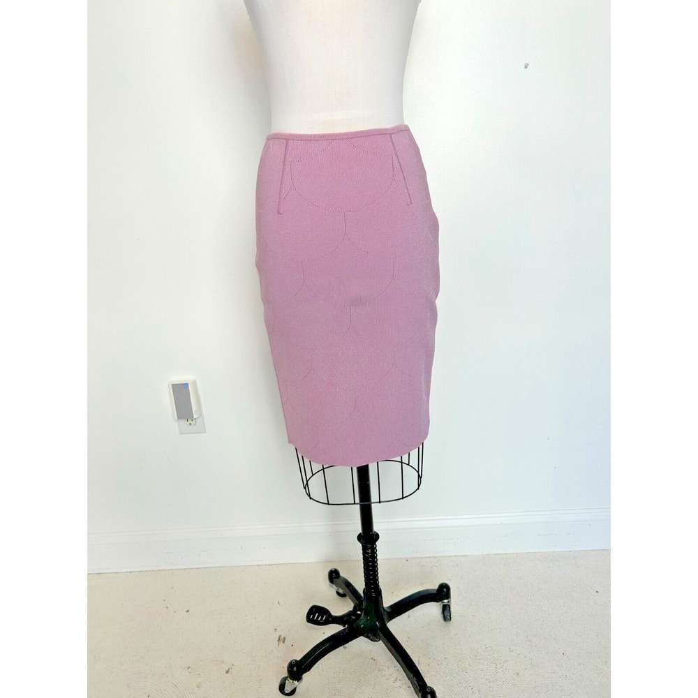 PAULA HIAN Fleur Knit Skirt with Scallop Detail in Size Small